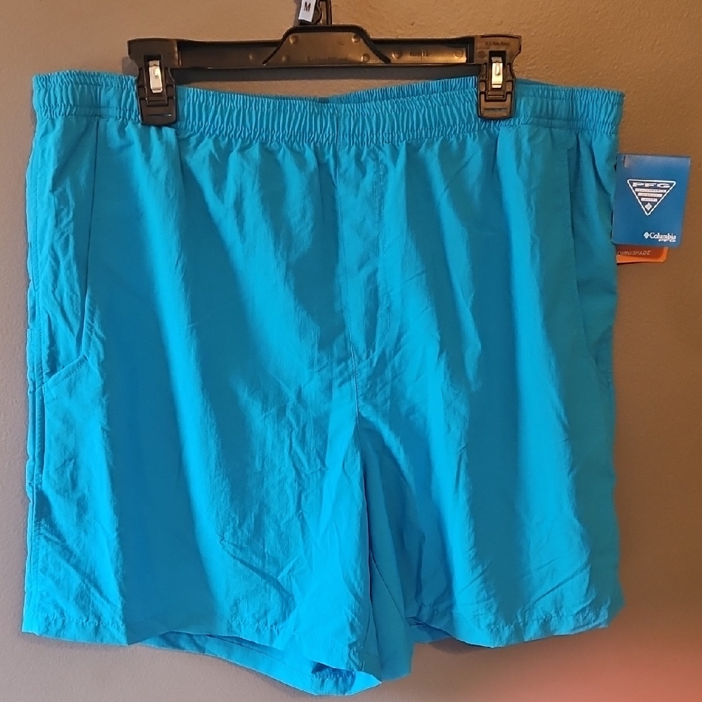 Columbia PFG Clearwater Shored Aqua Men's Swim Trunks Large 6 In Inseam